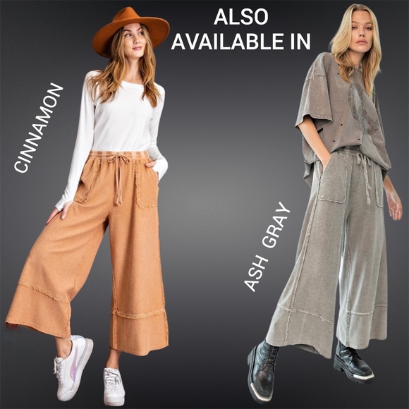 easel Pants & Jumpsuits Easel Restocked Criss Cross Wide Leg